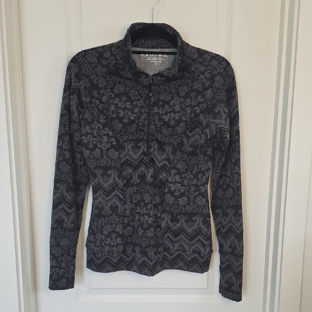 Soybu Black Patterned Sweatshirt